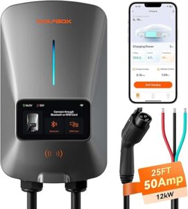 2. WOLFBOX 50 Amp Level 2 EV Charger